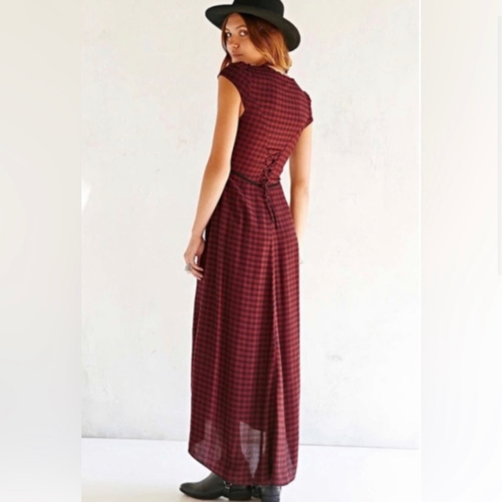 Urban Outfitters Ecoté Plaid Maxi Dress SMALL